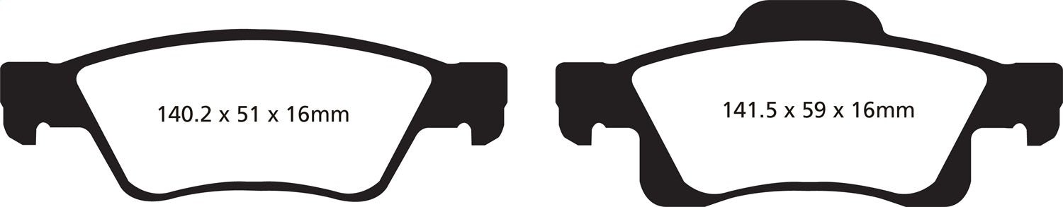 EBC Brakes DP41872R Yellowstuff Street And Track Brake Pads - Truck Part Superstore