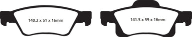 EBC Brakes DP41872R Yellowstuff Street And Track Brake Pads - Truck Part Superstore