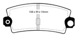 EBC Brakes DP4189R Yellowstuff Street And Track Brake Pads; - Truck Part Superstore