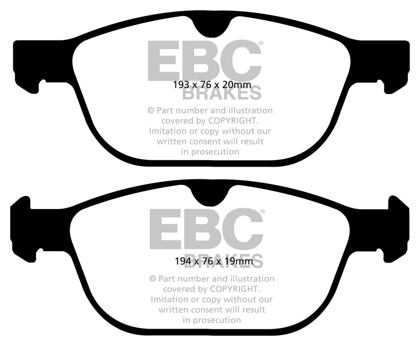 EBC Brakes DP42018R Yellowstuff Street And Track Brake Pads - Truck Part Superstore