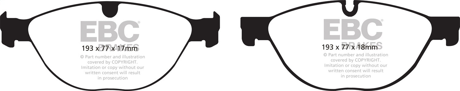 EBC Brakes DP42076R Yellowstuff Street And Track Brake Pads - Truck Part Superstore