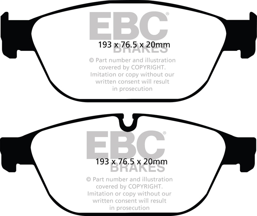 EBC Brakes DP42087R Yellowstuff Street And Track Brake Pads; FMSI Pad No. D1546; - Truck Part Superstore