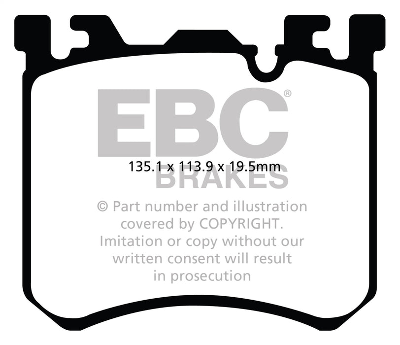 EBC Brakes DP42091R Yellowstuff Street And Track Brake Pads; FMSI Pad No. D1429; - Truck Part Superstore