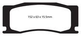 EBC Brakes DP42111R Yellowstuff Street And Track Brake Pads; FMSI Pad No. D1355; - Truck Part Superstore