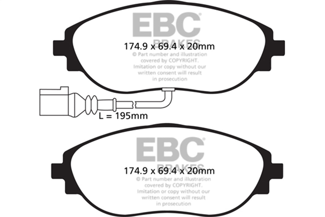 EBC Brakes DP42127R Yellowstuff Street And Track Brake Pads - Truck Part Superstore