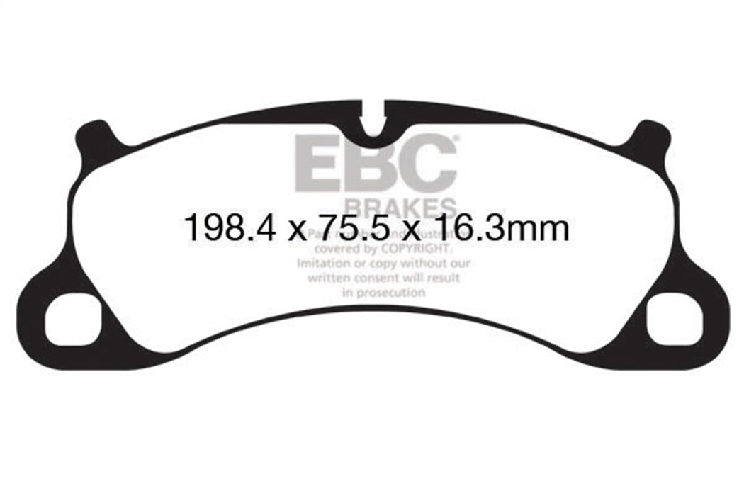 EBC Brakes DP42144R Yellowstuff Street And Track Brake Pads; FMSI Pad No. D1664; - Truck Part Superstore