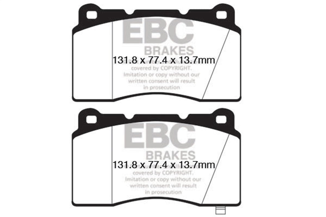 EBC Brakes DP42147R Yellowstuff Street And Track Brake Pads - Truck Part Superstore