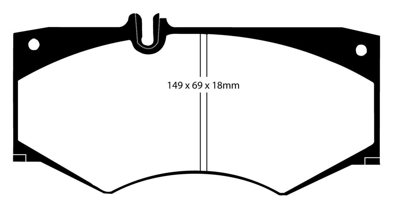 EBC Brakes DP4413R Yellowstuff Street And Track Brake Pads; FMSI Pad No. D927; - Truck Part Superstore