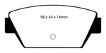 EBC Brakes DP4576R Yellowstuff Street And Track Brake Pads; FMSI Pad No. D329; - Truck Part Superstore