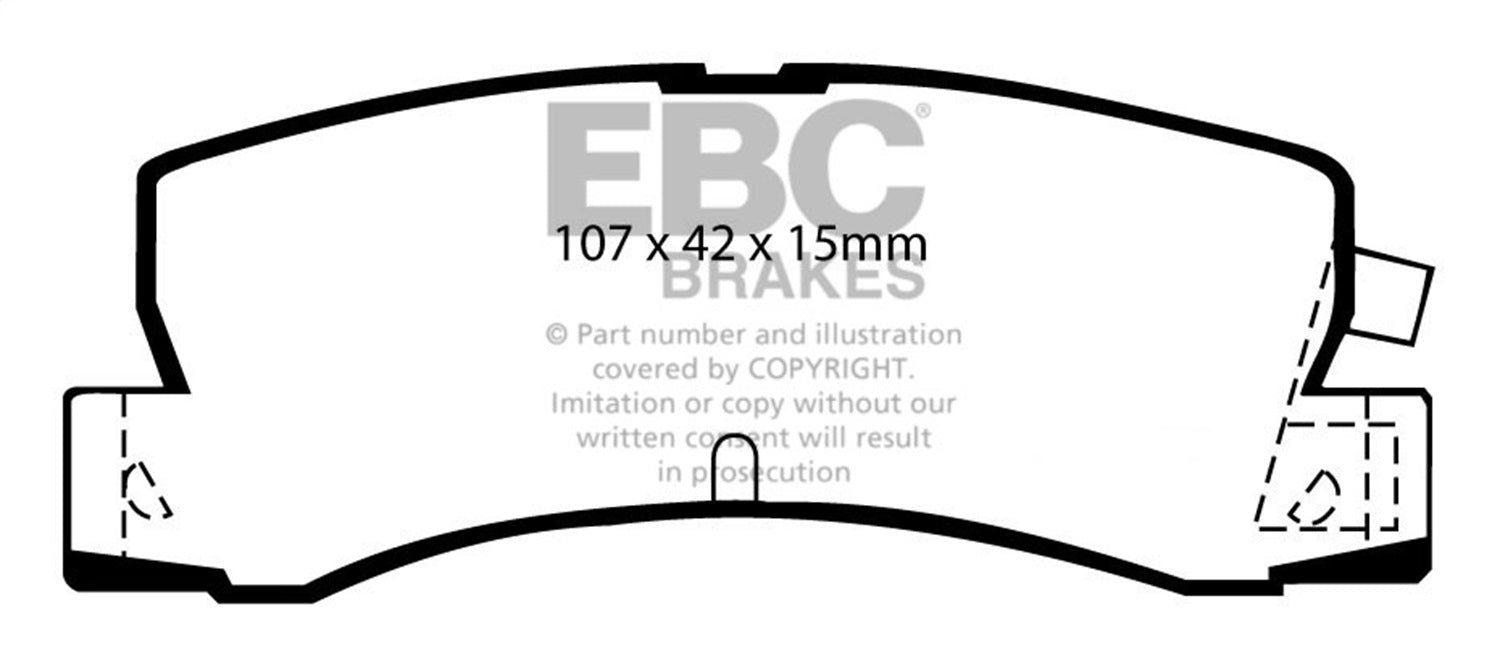 EBC Brakes DP4629R Yellowstuff Street And Track Brake Pads; FMSI Pad No. D352; - Truck Part Superstore