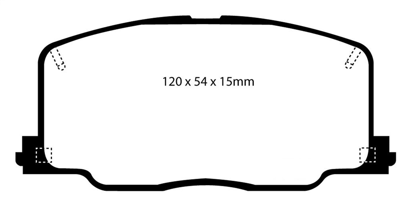 EBC Brakes DP4725R Yellowstuff Street And Track Brake Pads; FMSI Pad No. D356; - Truck Part Superstore