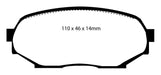 EBC Brakes DP4802R Yellowstuff Street And Track Brake Pads; FMSI Pad No. D525; - Truck Part Superstore