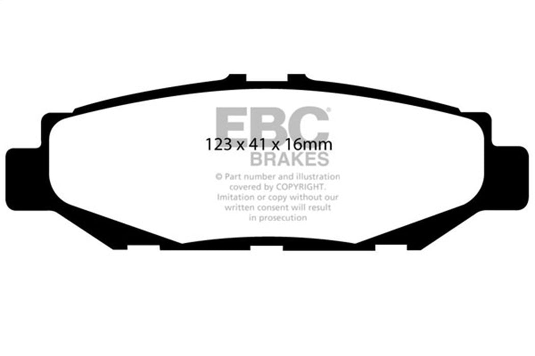 EBC Brakes DP4848R Yellowstuff Street And Track Brake Pads; FMSI Pad No. D572; - Truck Part Superstore