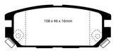 EBC Brakes DP4987R Yellowstuff Street And Track Brake Pads - Truck Part Superstore