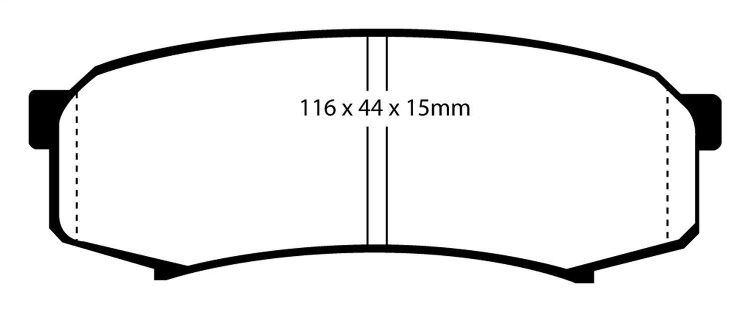 EBC Brakes DP4993R Yellowstuff Street And Track Brake Pads - Truck Part Superstore