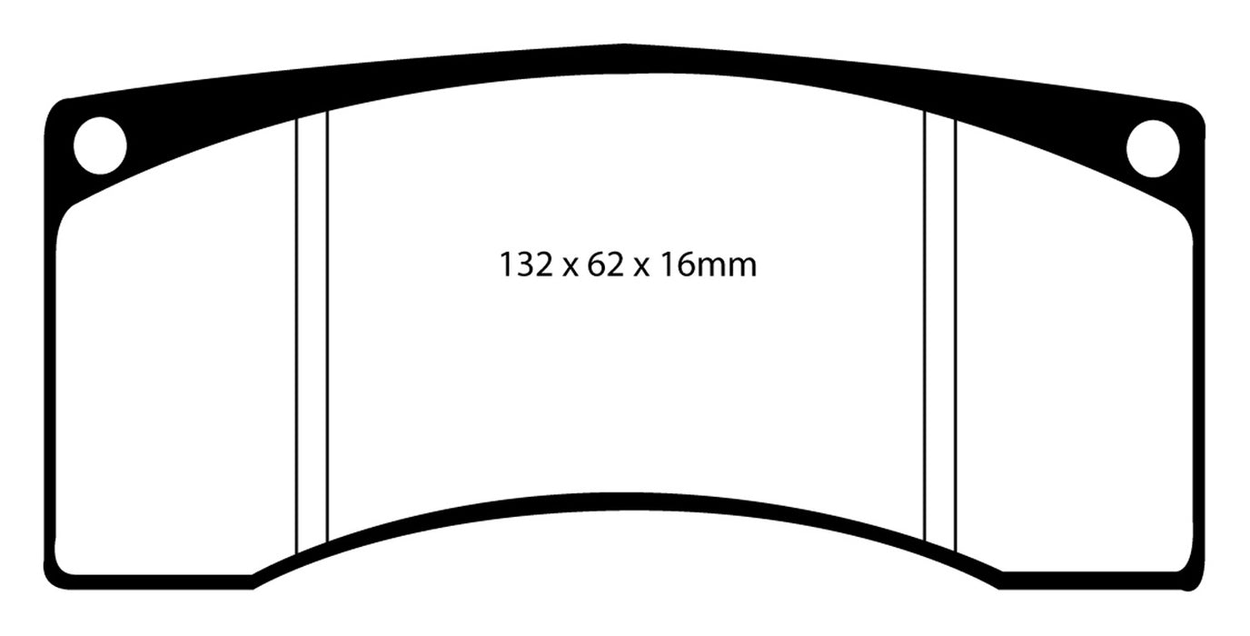 EBC Brakes DP5016NDX Bluestuff NDX Full Race Brake Pads; FMSI Pad No. DR005; - Truck Part Superstore