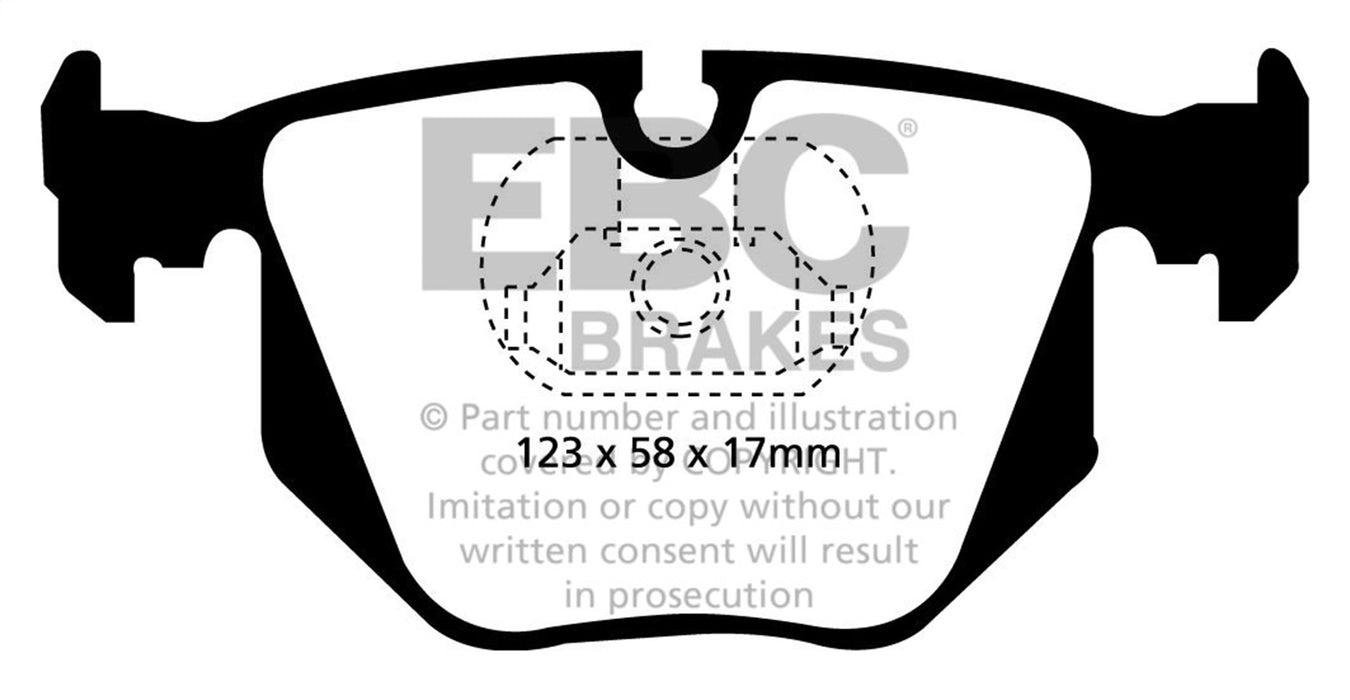 EBC Brakes DP51118NDX Bluestuff NDX Full Race Brake Pads; FMSI Pad No. D683; - Truck Part Superstore
