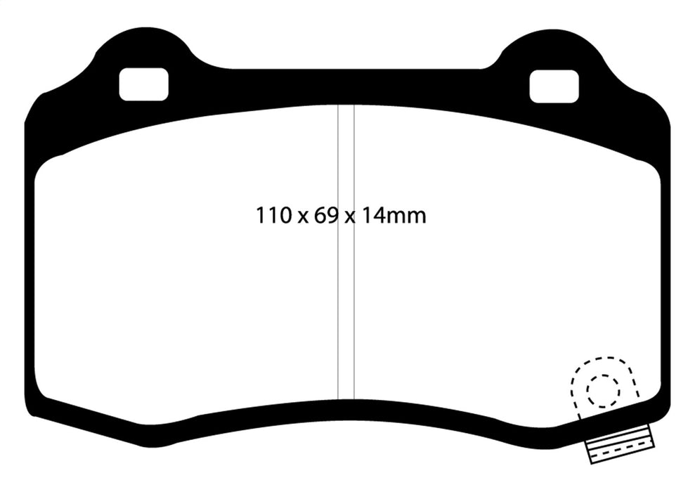 EBC Brakes DP51788NDX Bluestuff NDX Full Race Brake Pads; FMSI Pad No. D1053; - Truck Part Superstore