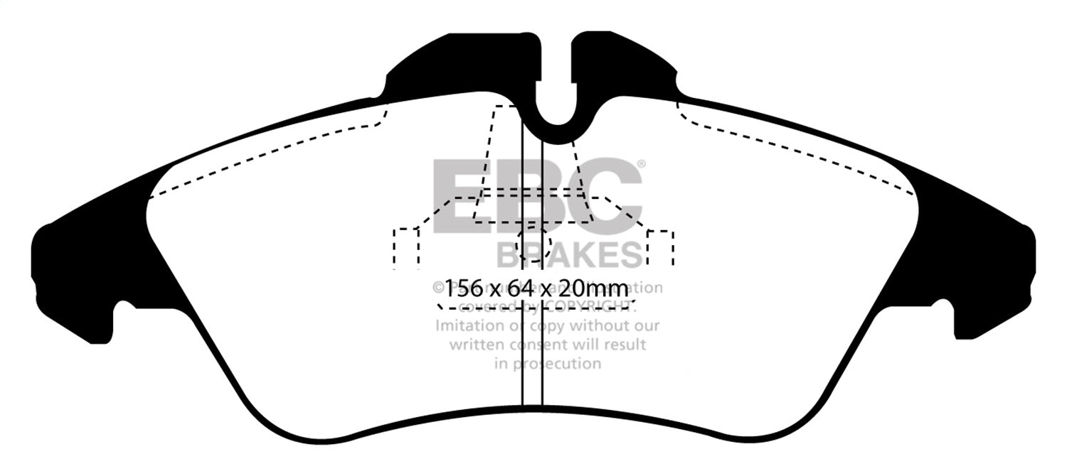 EBC Brakes DP61071 6000 Series Greenstuff Truck/SUV Brakes Disc Pads; FMSI Pad No. D950; - Truck Part Superstore