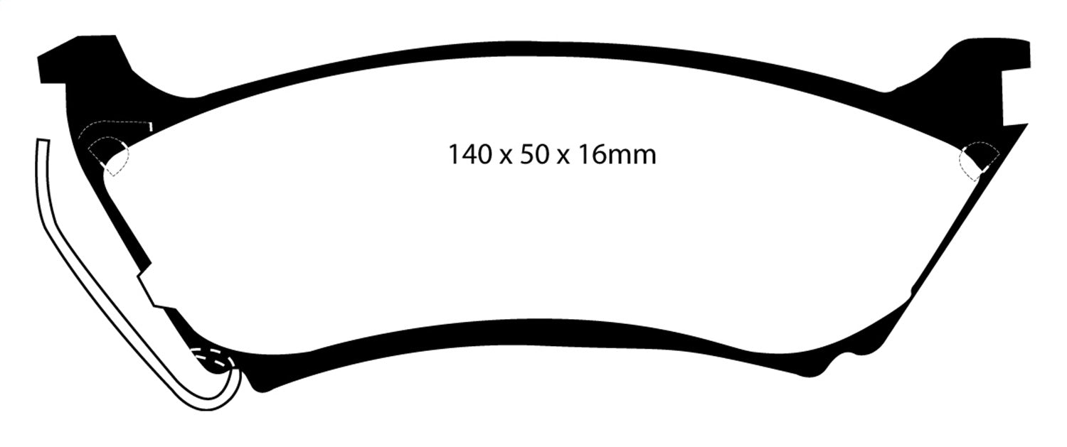 EBC Brakes DP61233 6000 Series Greenstuff Truck/SUV Brakes Disc Pads - Truck Part Superstore