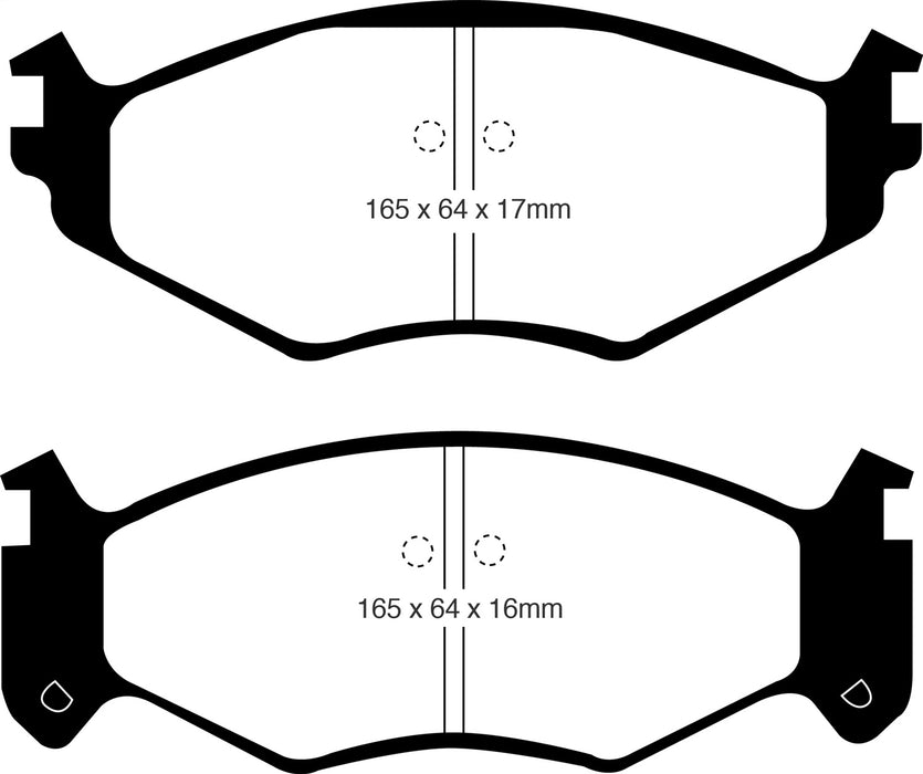 EBC Brakes DP61250 6000 Series Greenstuff Truck/SUV Brakes Disc Pads - Truck Part Superstore
