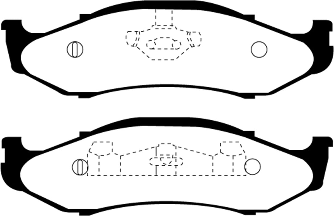 EBC Brakes DP61255 6000 Series Greenstuff Truck/SUV Brakes Disc Pads - Truck Part Superstore