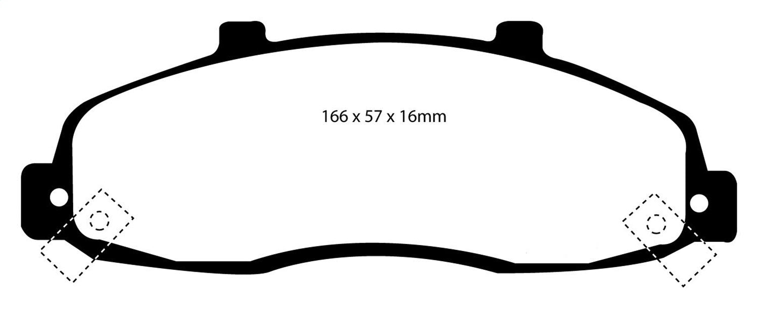 EBC Brakes DP61259 6000 Series Greenstuff Truck/SUV Brakes Disc Pads - Truck Part Superstore