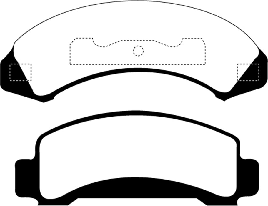 EBC Brakes DP61272 6000 Series Greenstuff Truck/SUV Brakes Disc Pads; FMSI Pad No. D387; - Truck Part Superstore