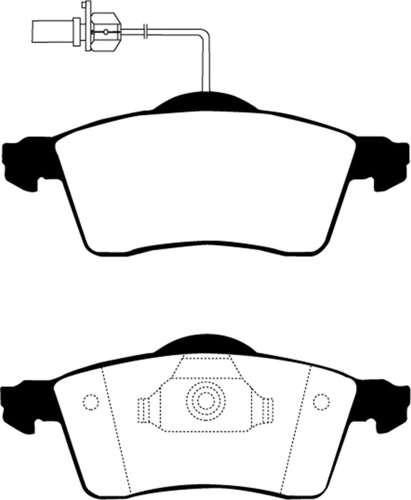 EBC Brakes DP61398 6000 Series Greenstuff Truck/SUV Brakes Disc Pads; FMSI Pad No. D705; - Truck Part Superstore