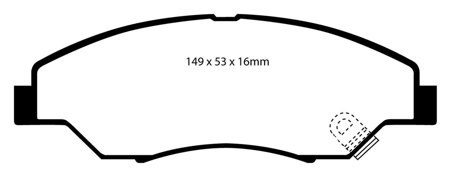 EBC Brakes DP61404 6000 Series Greenstuff Truck/SUV Brakes Disc Pads; FMSI Pad No. D774; - Truck Part Superstore
