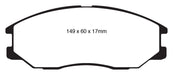 EBC Brakes DP61558 6000 Series Greenstuff Truck/SUV Brakes Disc Pads; FMSI Pad No. D955; - Truck Part Superstore