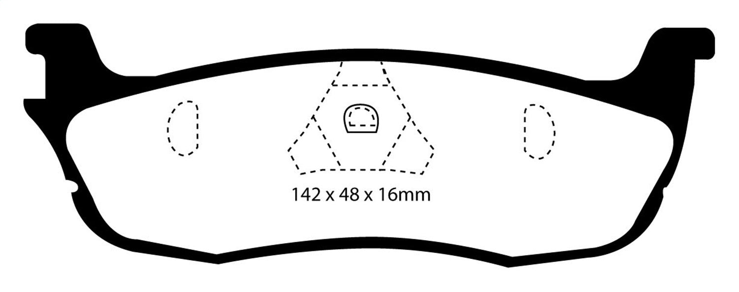 EBC Brakes DP61601 6000 Series Greenstuff Truck/SUV Brakes Disc Pads - Truck Part Superstore