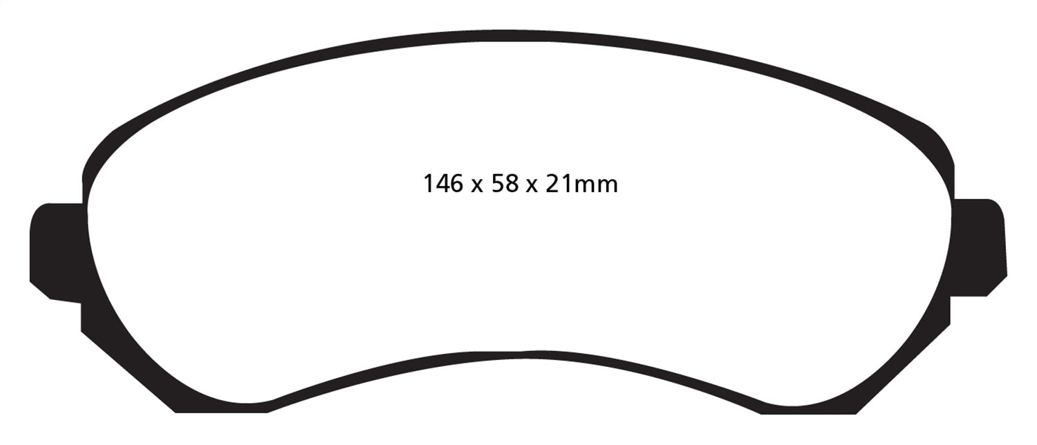 EBC Brakes DP61628 6000 Series Greenstuff Truck/SUV Brakes Disc Pads - Truck Part Superstore