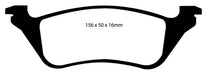 EBC Brakes DP61629 6000 Series Greenstuff Truck/SUV Brakes Disc Pads; FMSI Pad No. D858; - Truck Part Superstore
