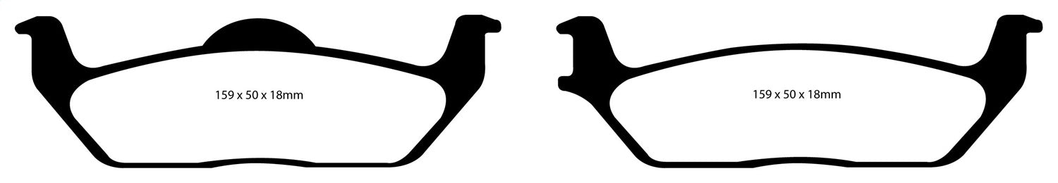EBC Brakes DP61697 6000 Series Greenstuff Truck/SUV Brakes Disc Pads - Truck Part Superstore