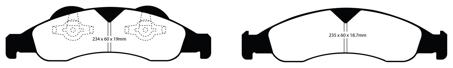 EBC Brakes DP61803 6000 Series Greenstuff Truck/SUV Brakes Disc Pads - Truck Part Superstore