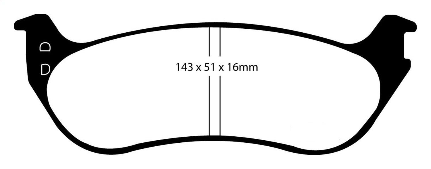 EBC Brakes DP61805 6000 Series Greenstuff Truck/SUV Brakes Disc Pads - Truck Part Superstore