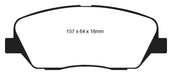 EBC Brakes DP61844 6000 Series Greenstuff Truck/SUV Brakes Disc Pads - Truck Part Superstore