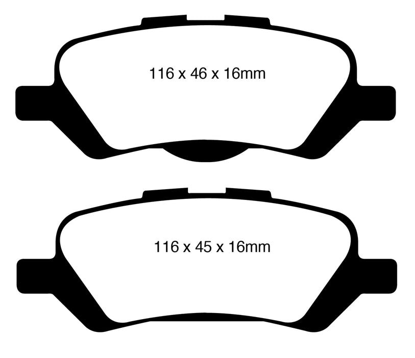 EBC Brakes DP61852 6000 Series Greenstuff Truck/SUV Brakes Disc Pads - Truck Part Superstore