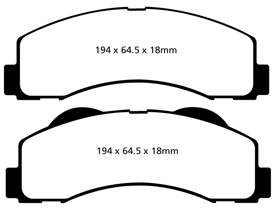 EBC Brakes DP61855 6000 Series Greenstuff Truck/SUV Brakes Disc Pads - Truck Part Superstore