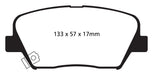 EBC Brakes DP61863 6000 Series Greenstuff Truck/SUV Brakes Disc Pads - Truck Part Superstore