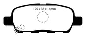 EBC Brakes DP61955 6000 Series Greenstuff Truck/SUV Brakes Disc Pads - Truck Part Superstore