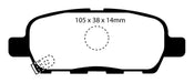 EBC Brakes DP61955 6000 Series Greenstuff Truck/SUV Brakes Disc Pads - Truck Part Superstore