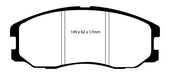 EBC Brakes DP61975 6000 Series Greenstuff Truck/SUV Brakes Disc Pads - Truck Part Superstore