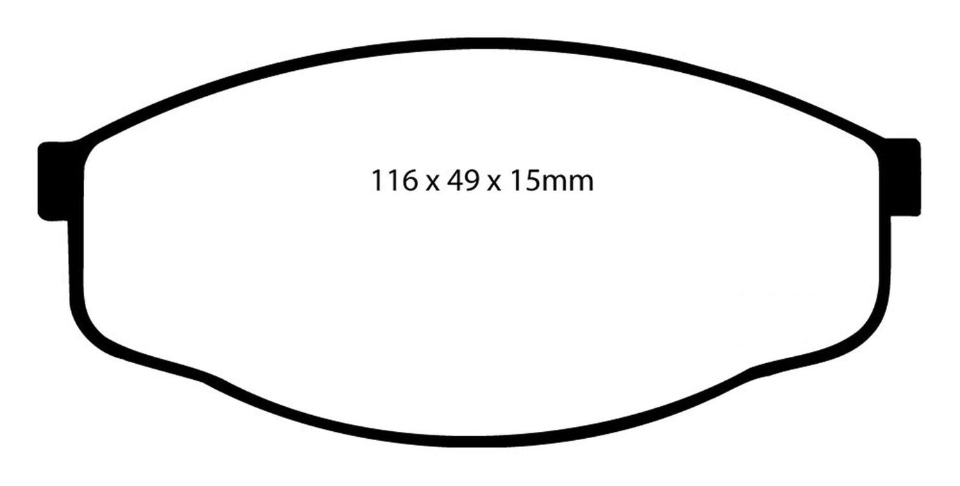 EBC Brakes DP6419 6000 Series Greenstuff Truck/SUV Brakes Disc Pads; FMSI Pad No. D207; - Truck Part Superstore