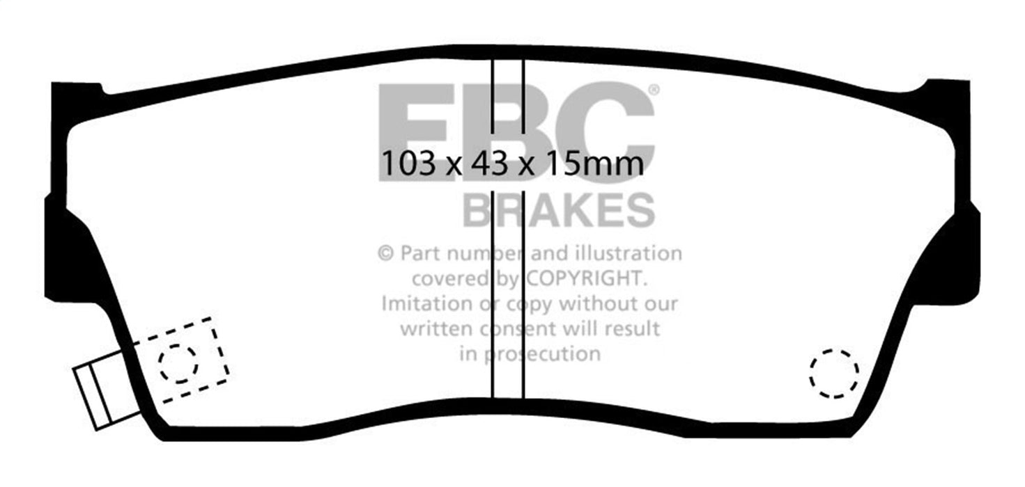 EBC Brakes DP6774 6000 Series Greenstuff Truck/SUV Brakes Disc Pads; FMSI Pad No. D418; - Truck Part Superstore