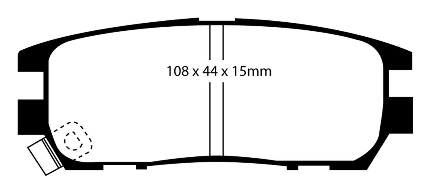 EBC Brakes DP6958 6000 Series Greenstuff Truck/SUV Brakes Disc Pads; FMSI Pad No. D567; - Truck Part Superstore