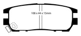 EBC Brakes DP6958 6000 Series Greenstuff Truck/SUV Brakes Disc Pads; FMSI Pad No. D567; - Truck Part Superstore