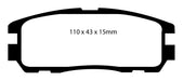 EBC Brakes DP6974 6000 Series Greenstuff Truck/SUV Brakes Disc Pads; FMSI Pad No. D580; - Truck Part Superstore