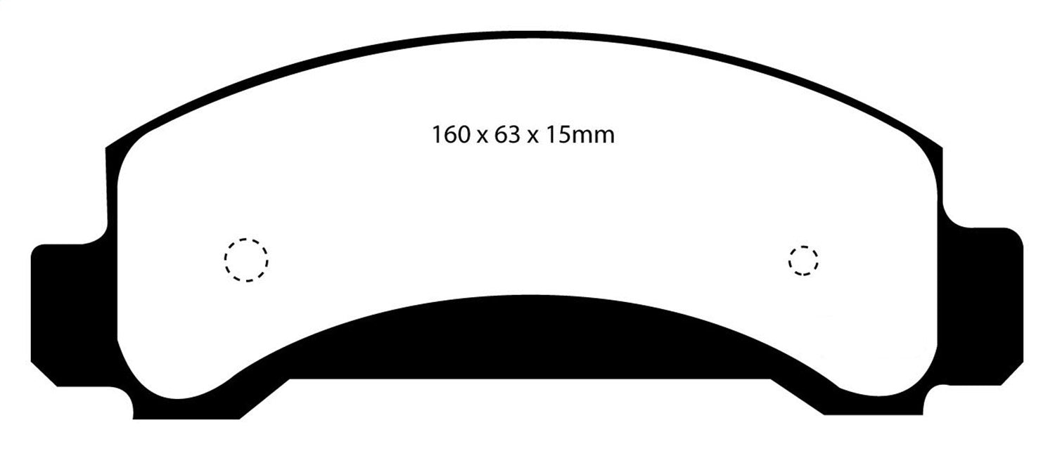 EBC Brakes DP71085 7000 Series Greenstuff Low Dust Truck/SUV Brake Pads; FMSI Pad No. D654; - Truck Part Superstore
